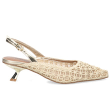 Slingback crocket platino