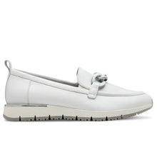Sneaker mocassino da donna tamaris in pelle bianca