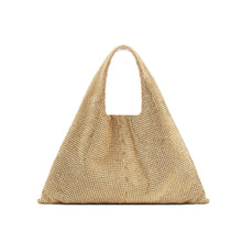Borsa elegante twentyfourhaitch parks oro in maglia di strass