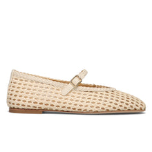 Mary jane flat intreccio beige