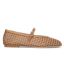 Mary jane flat intreccio cuoio