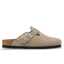 Boston rivets pelle scamosciata taupe