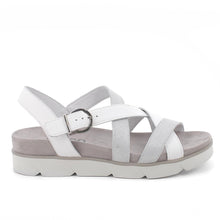 Delia pelle bianco argento