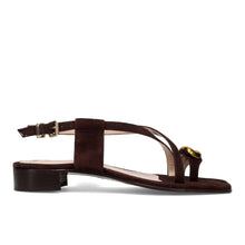 Flat camoscio marrone anello
