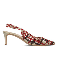 Slingback intreccio marfil